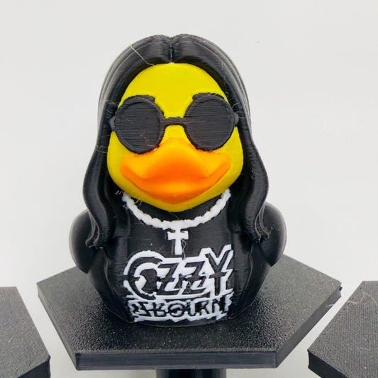 Ozzy Osbourne Prince of Darkness Rocker Duck | Heavy Metal 3D Printed Collectible