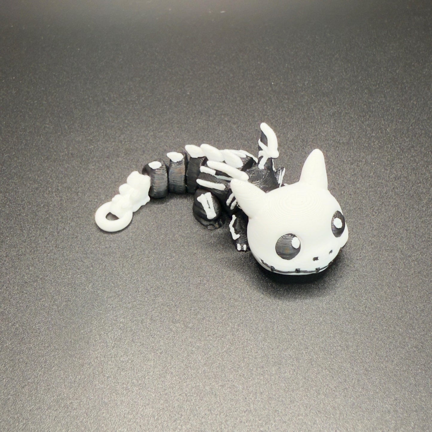 Jack Skellington Inspired Articulated Dragon Figurine | Halloween Dragon Collectible | Flexible Fidget Toy Desk Display | SEREV3d Design