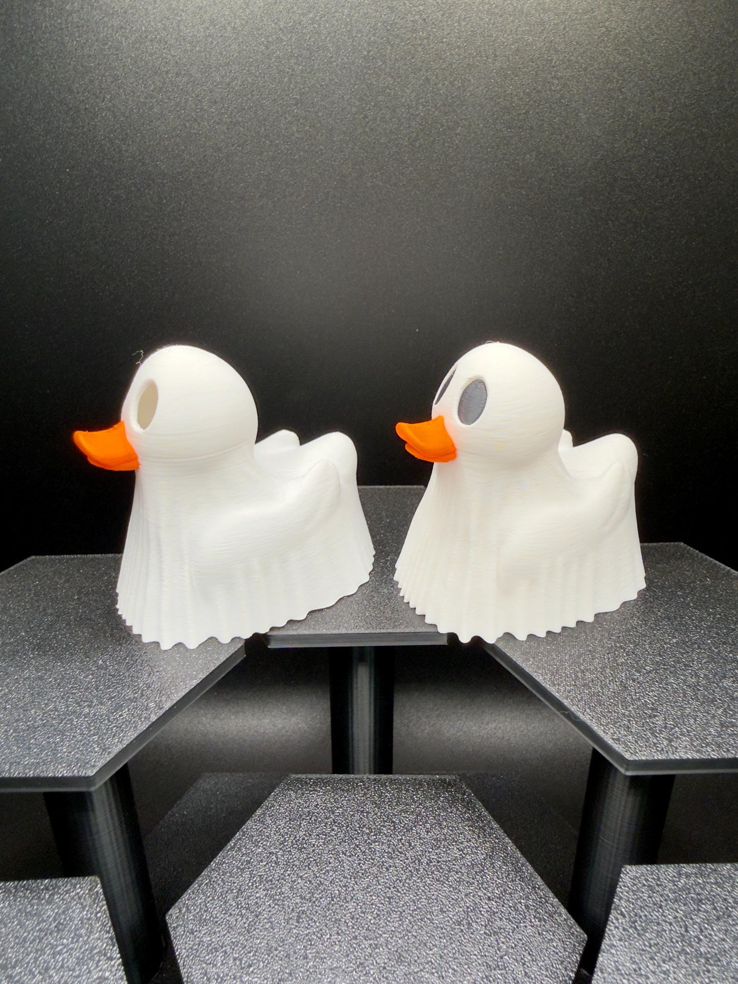 Ghost Duck Figurines | Hollow Ghost Duck w/ Tealight Option | Halloween Jeep Dashboard Duck | Spooky Desk & Shelf Decor