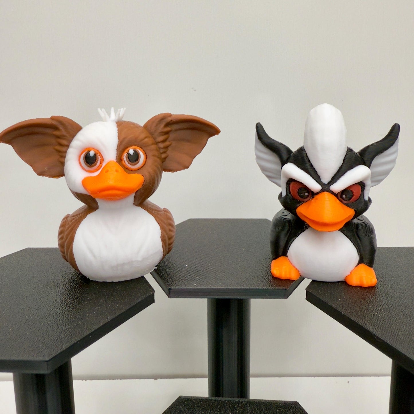 Gizmo and Stripe Gremlin Ducks, Movie Fan Art Ducks, 3D Printed Jeep Dashboard Decor, Gremlins Cruise Gift, Collectible Memorabilia
