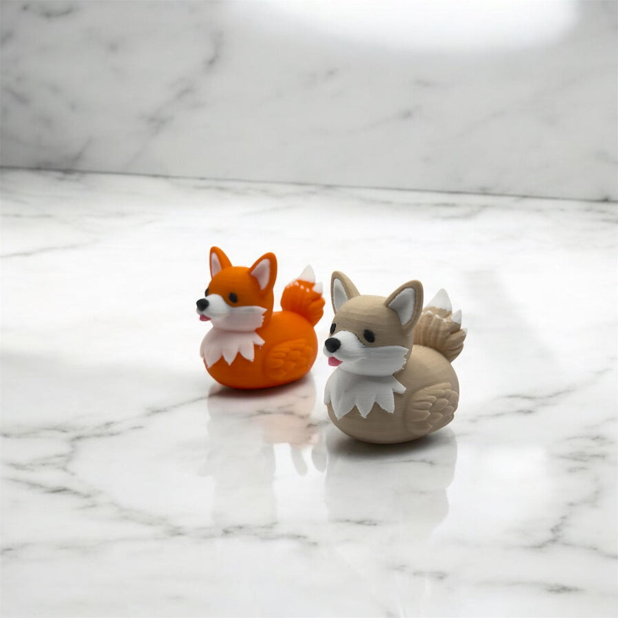 Corgi dog duck figurine