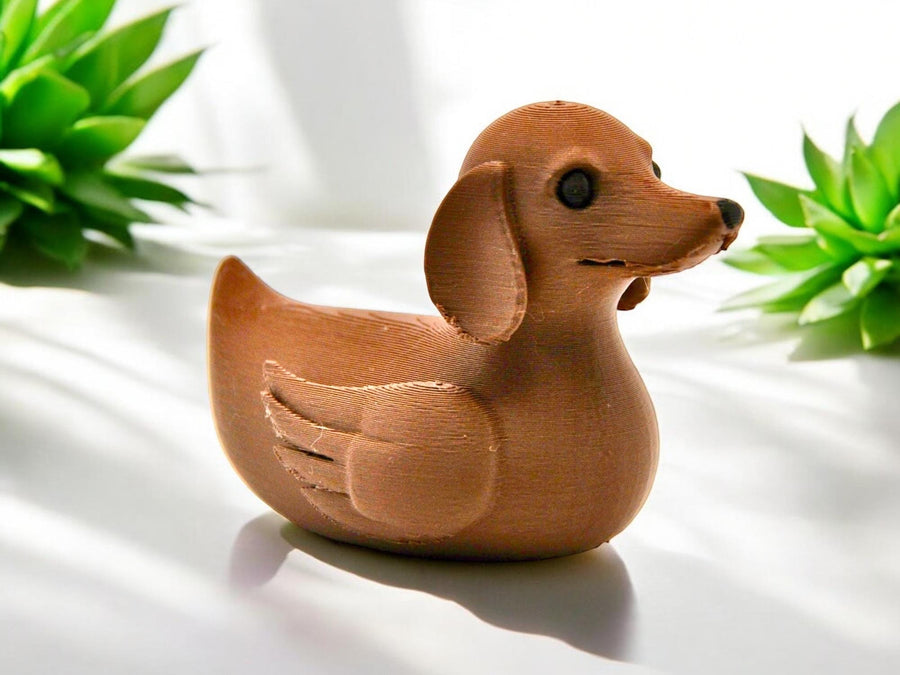 Dachshund dog duck figurine