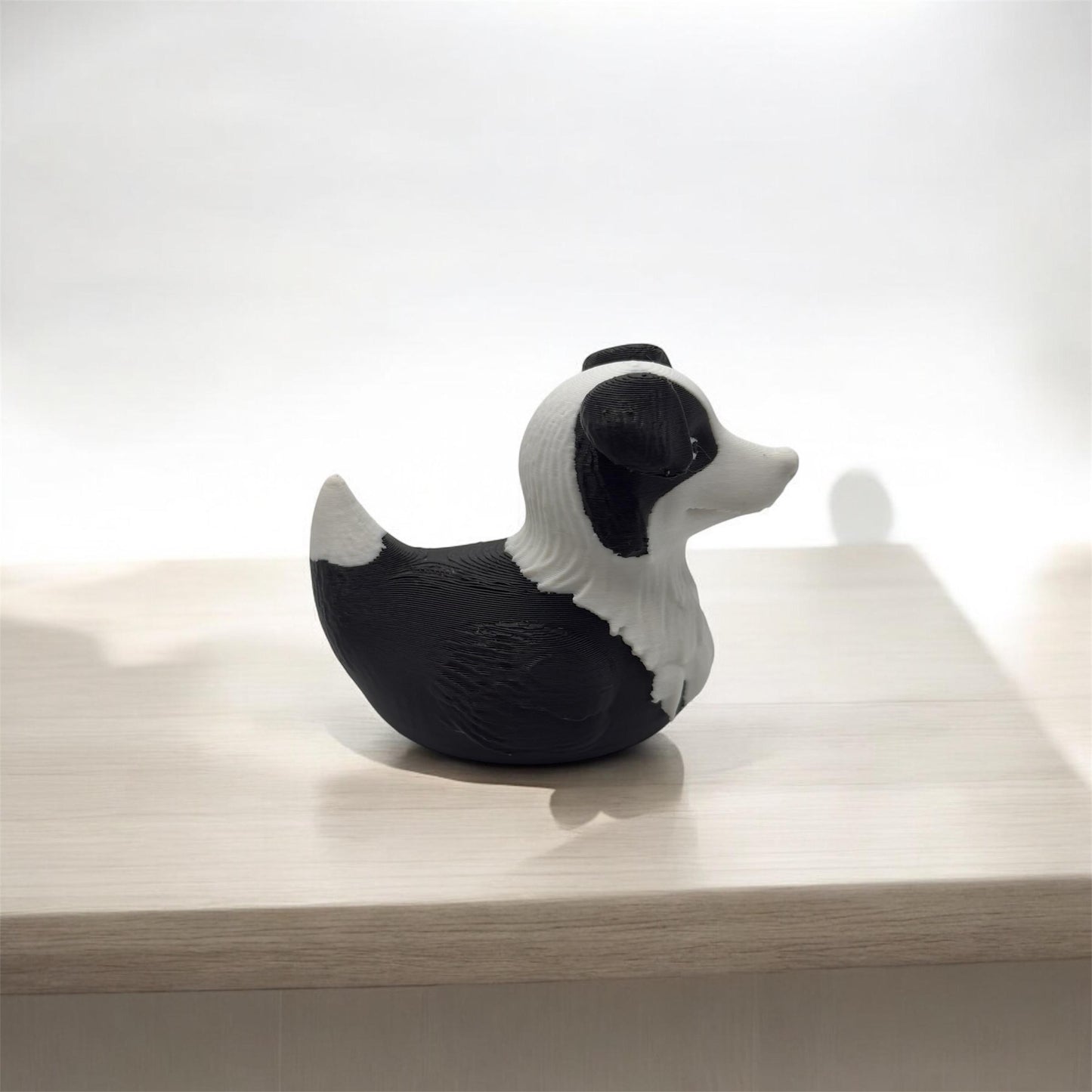 Border Collie Dog Duck – 3D Printed Jeep Duck Figurine for Dog Lovers & Dashboard Display