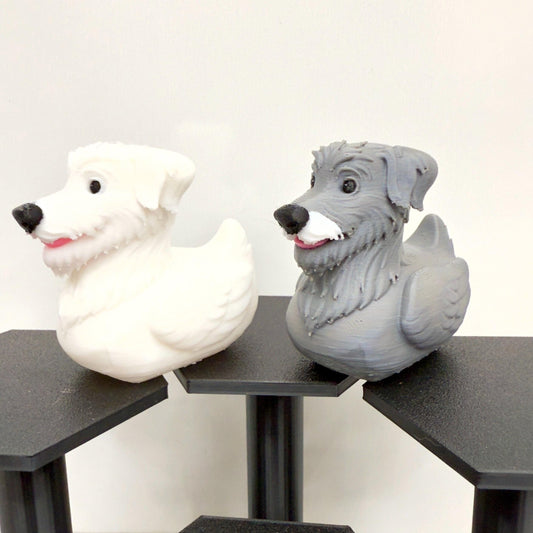 Wolfhound Dog Duck Figurine | Irish Wolfhound, Otterhound, Borzoi, Terrier Mix Gift | Jeep Dashboard Duck | 3D Printed Collectible