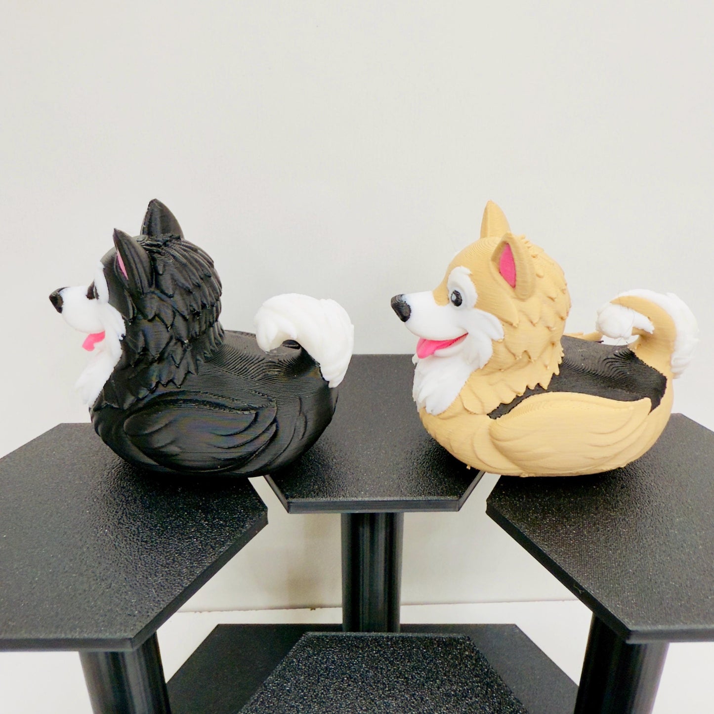 Alaskan Malamute Duck Figurine, 3D Print,  Fluffy Sled Dog Decor, Unique Pet Lover Gift, Adorable Desk Display