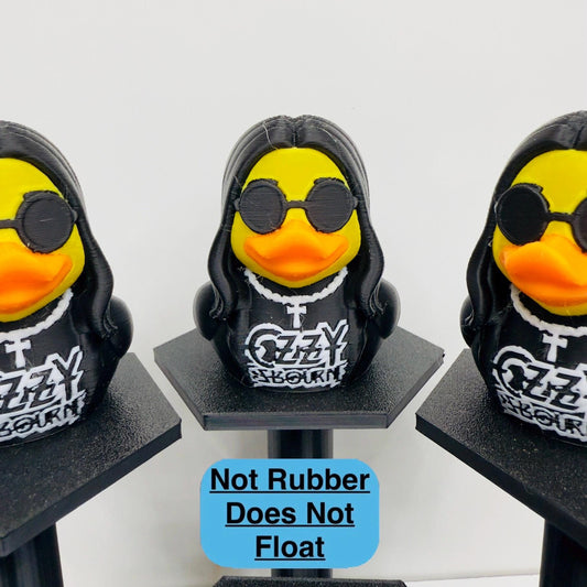 Ozzy Osbourne Prince of Darkness Rocker Duck | Heavy Metal 3D Printed Collectible