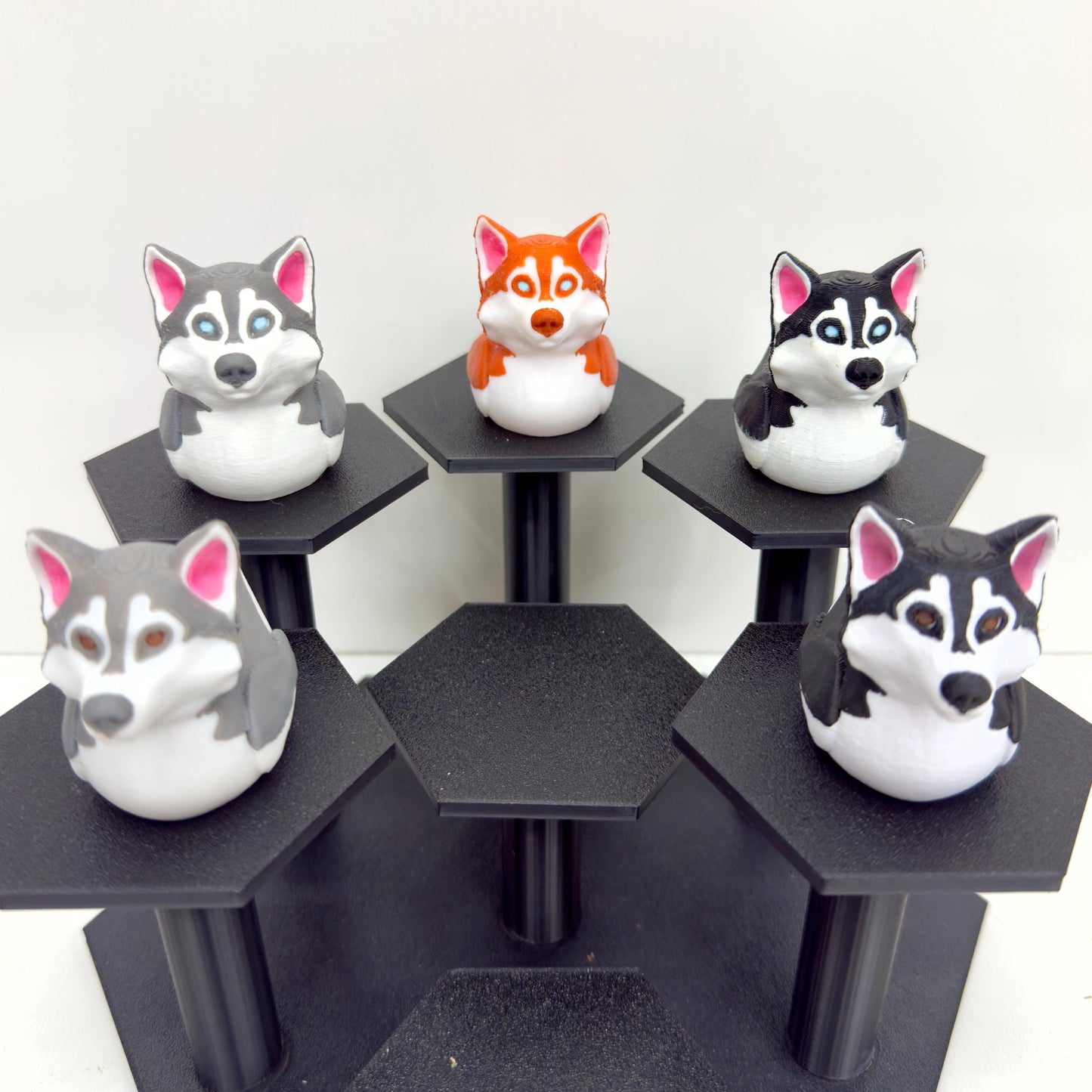 Husky Dog Duck | Gray, Black, or Red With Blue or Brown Eyes | 3D Printed Jeep Dashboard Decor | Cruise Cabin Gift For Dog Lovers