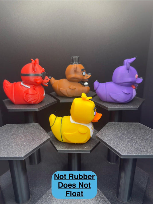 Five Nights at Freddy’s Duck Figurines | FNAF Jeep Dashboard Duck Collectibles |Freddy Fazbear Chica Bonnie Foxy | Gamer Gift, Halloween