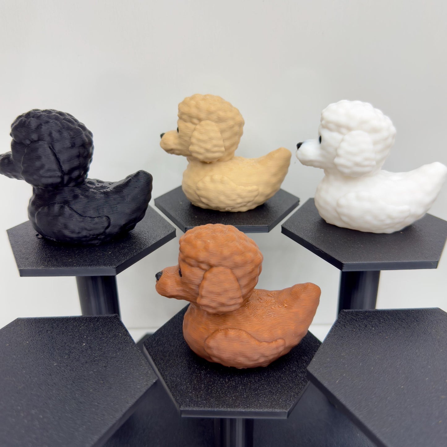 Doodle Dog Duck | Golden, Black, White, or Brown | Jeep Dashboard Duck | 3D Printed Gift | Cute Desk Dog Decor