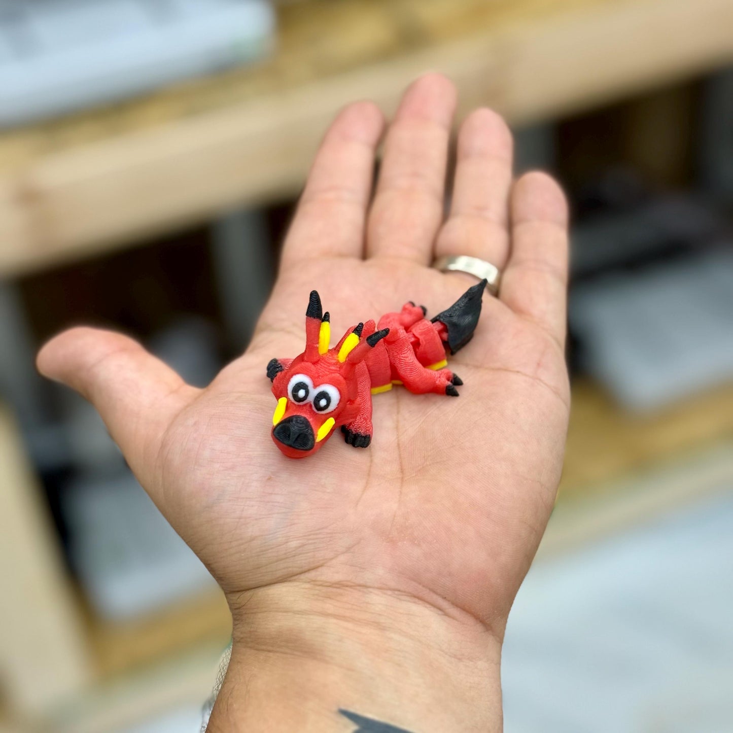 Articulated Mushu Dragon Fidget Toy: 3D Printed Desk Decor