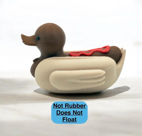 Hot dog duck novelty figurine