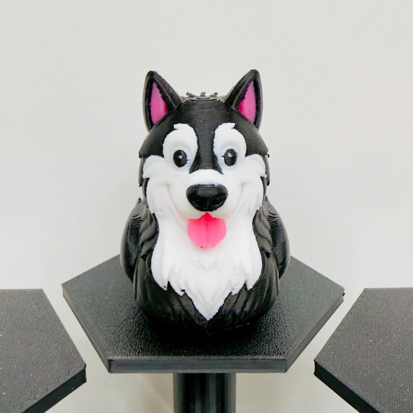 Alaskan Malamute Duck Figurine, 3D Print,  Fluffy Sled Dog Decor, Unique Pet Lover Gift, Adorable Desk Display