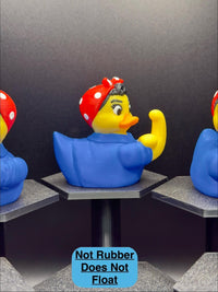 Rosie the Riveter duck figurine
