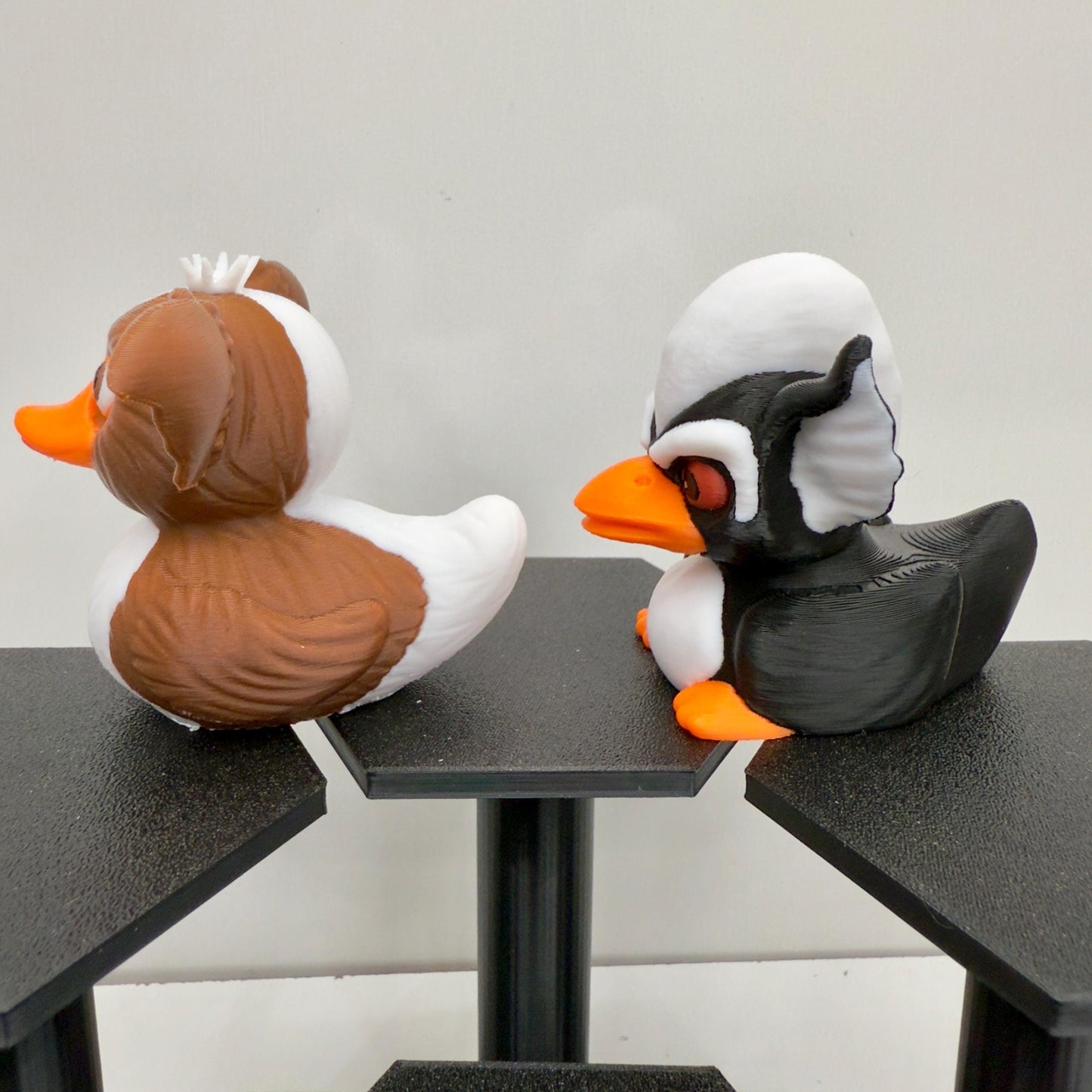 Gizmo and Stripe Gremlin Ducks, Movie Fan Art Ducks, 3D Printed Jeep Dashboard Decor, Gremlins Cruise Gift, Collectible Memorabilia