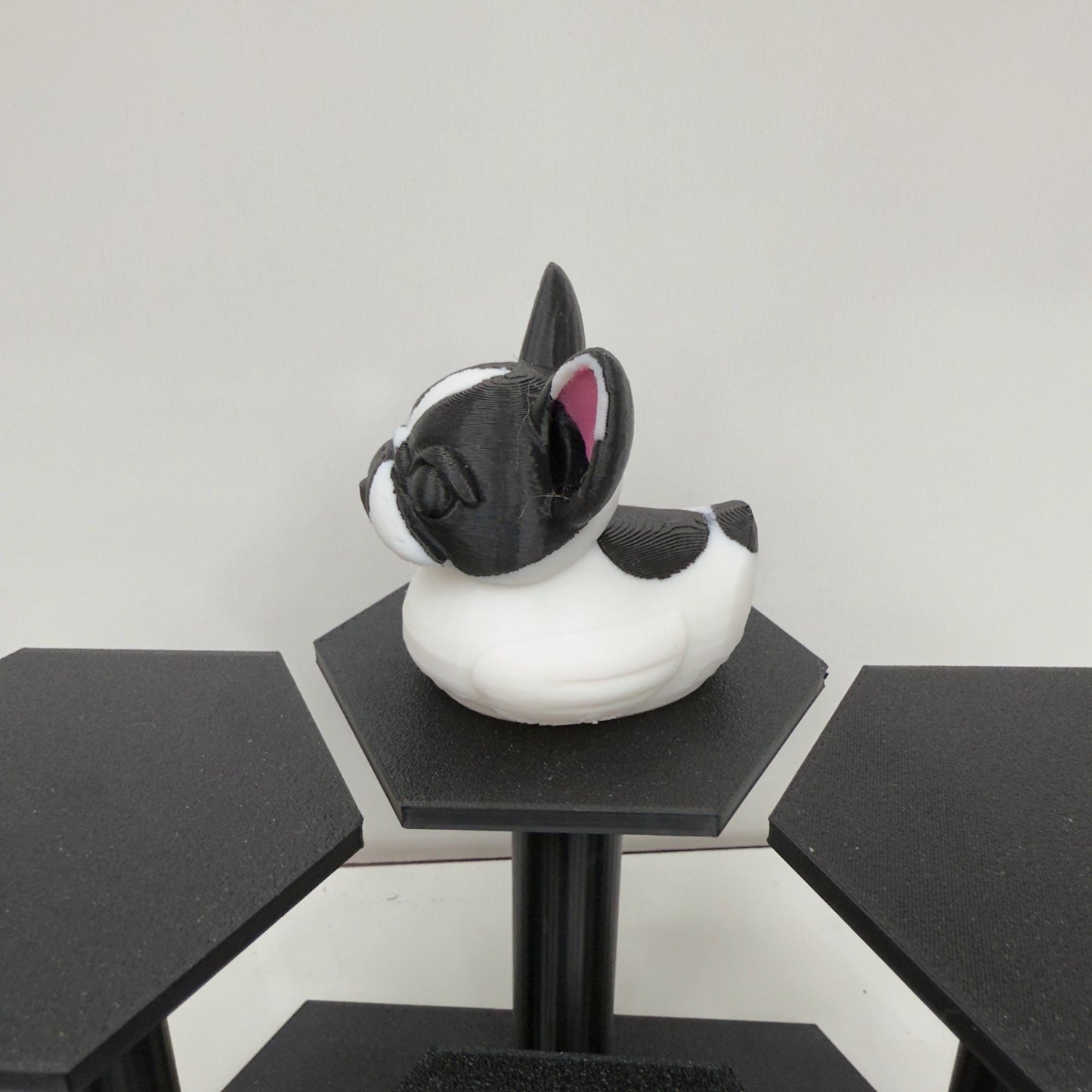 French Bulldog Duck Figurine | 3D Printed Frenchie Decor for Desk, Jeep Dash & Cruise Cabin | Dog Lover Gift Collectible