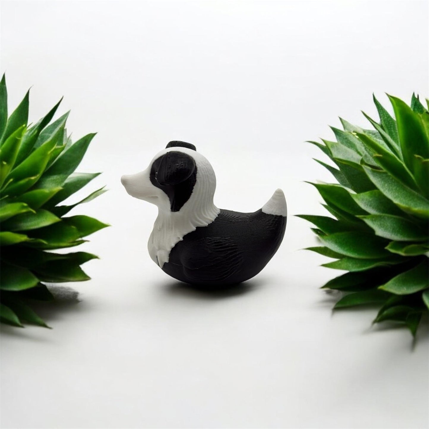 Border Collie Dog Duck – 3D Printed Jeep Duck Figurine for Dog Lovers & Dashboard Display