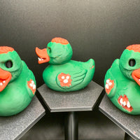 3D Printed Zombie Duck Figurine: Halloween Jeep Dashboard Duck Decor