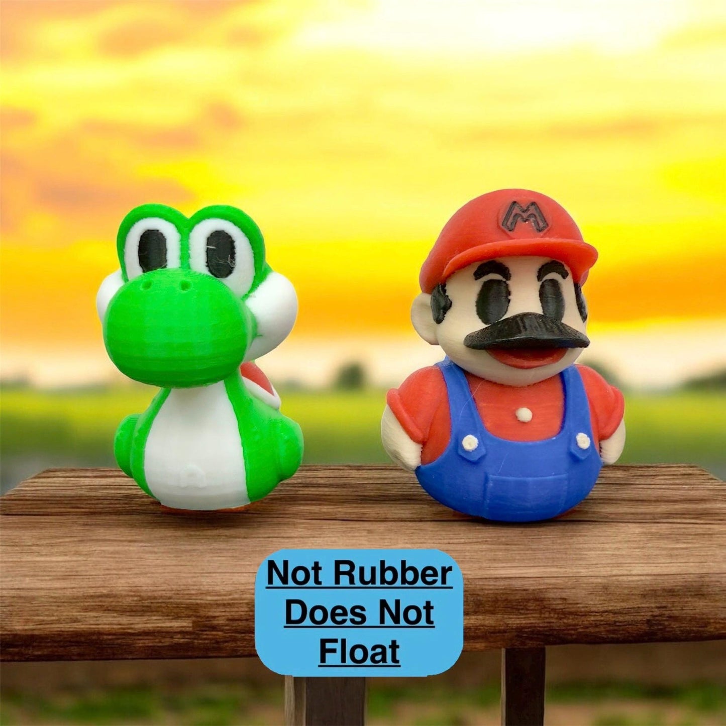 Mario And Yoshi Inspired Ducks | 3D Printed Collectibles | Jeep Dashboard Duck | Cruise Cabin Gift | Gaming Room Decor