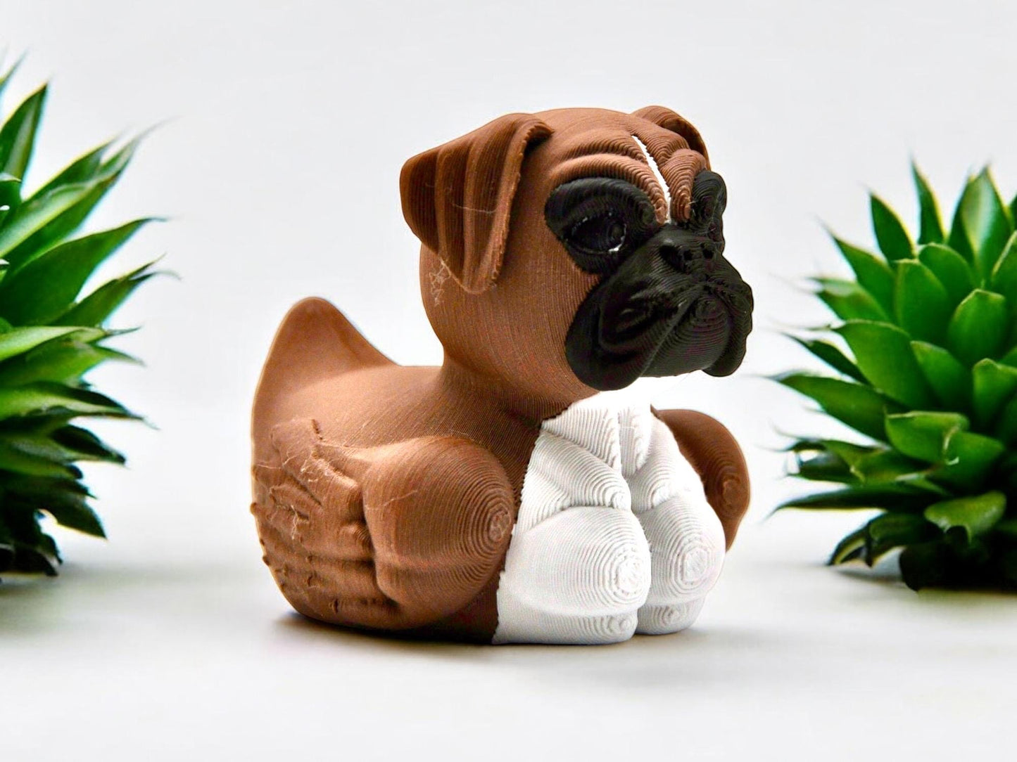 Boxer Dog Duck Figurine | 3D Printed Jeep & Desk Decor