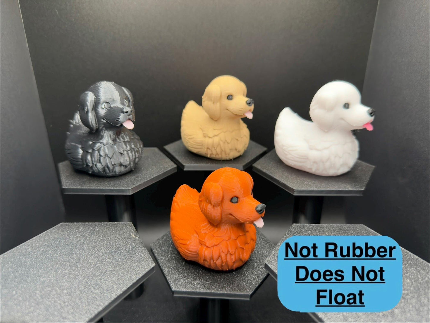 Golden Retriever Dog Duck Figurine | White English Cream, Black, Red, or Golden Retriever Duck | Jeep Duck, Cruise Gift, Pet Lover Decor