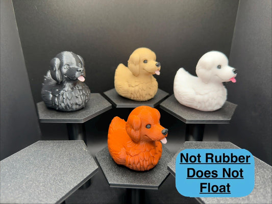 Golden Retriever Dog Duck Figurine | White English Cream, Black, Red, or Golden Retriever Duck | Jeep Duck, Cruise Gift, Pet Lover Decor