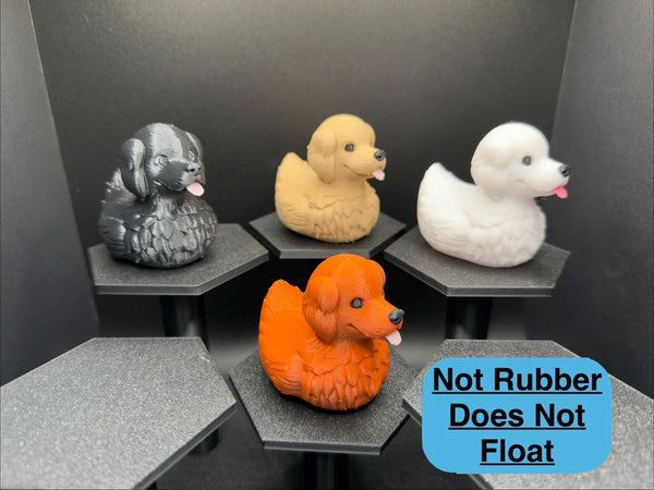 Golden Retriever Dog Duck Figurine | White English Cream, Black, Red, or Golden Retriever Duck | Jeep Duck, Cruise Gift, Pet Lover Decor