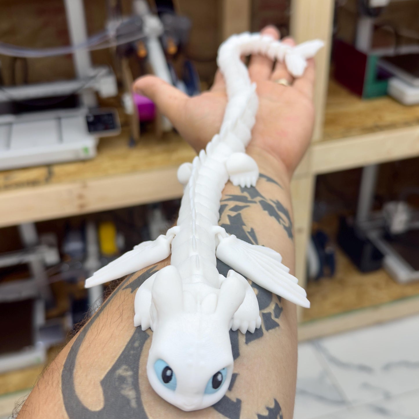 Articulated Night & Light Fury Dragons | Flexible 3D Printed Fidget & Decor