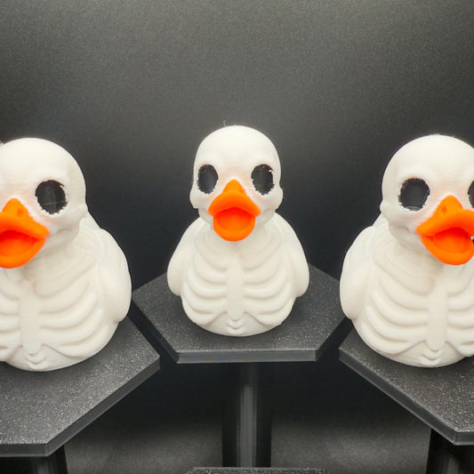 Skeleton Duck Figurine: 3D Printed Halloween Jeep Dashboard Duck Decor