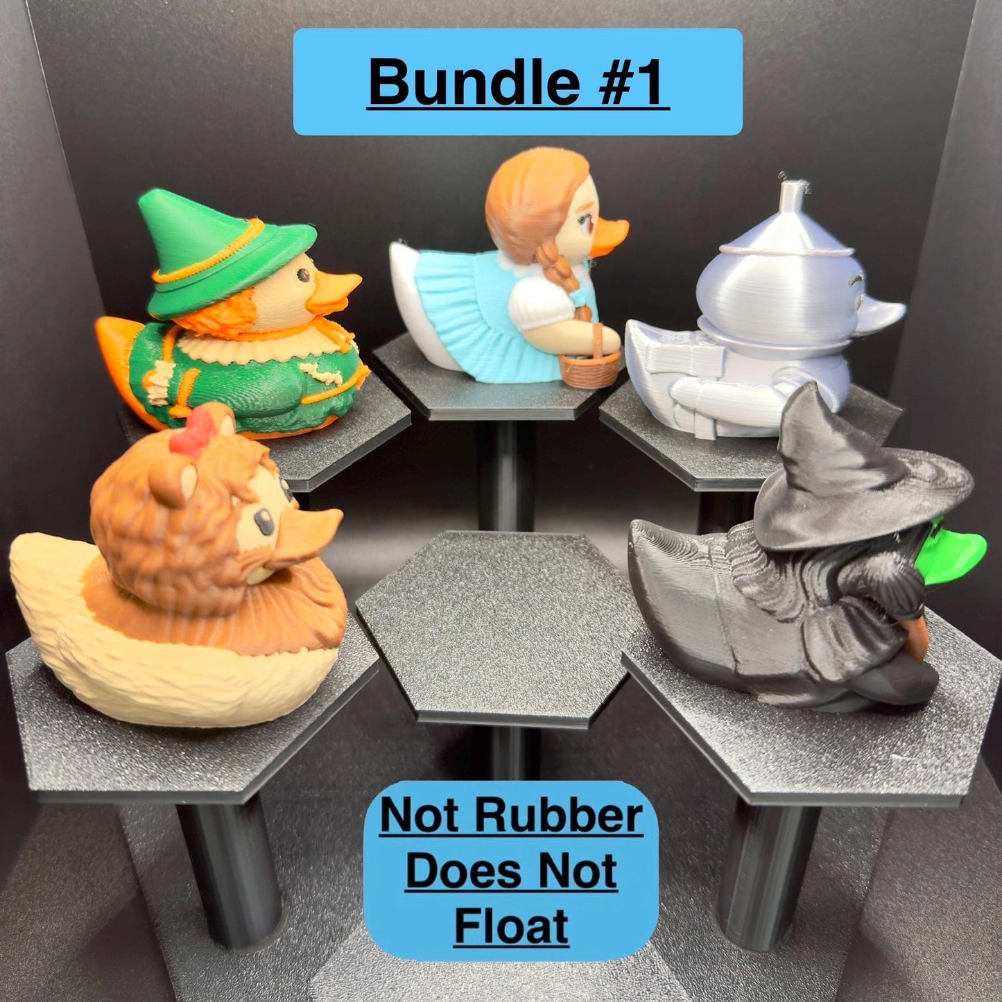 Wizard of Oz Ducks | Dorothy, Tin Man, Scarecrow, Lion, Wicked Witch, Glinda, Toto, Flying Monkey | Jeep Dashboard Duck