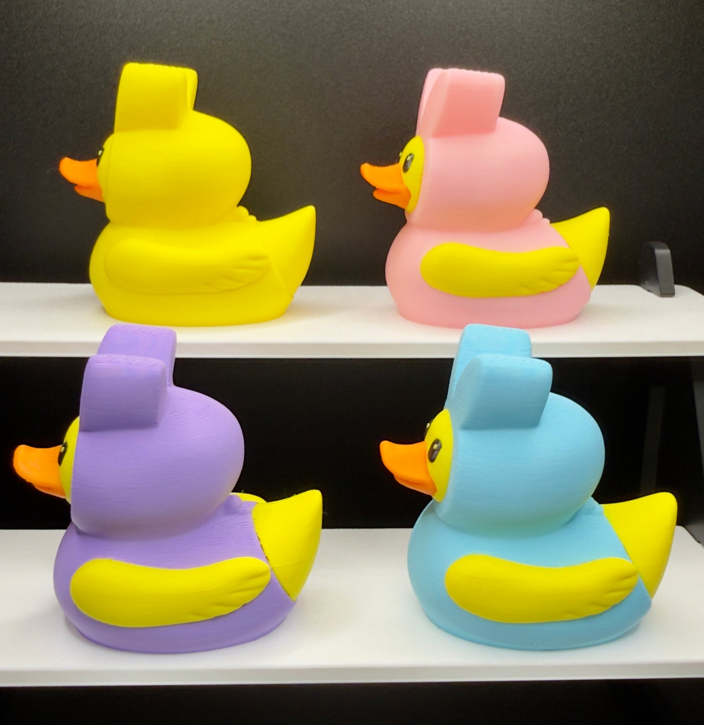Peeps-Inspired Marshmallow Bunny Easter Ducks | Jeep Dashboard & Cruise Ducks | Unique 3D Printed Spring Decor