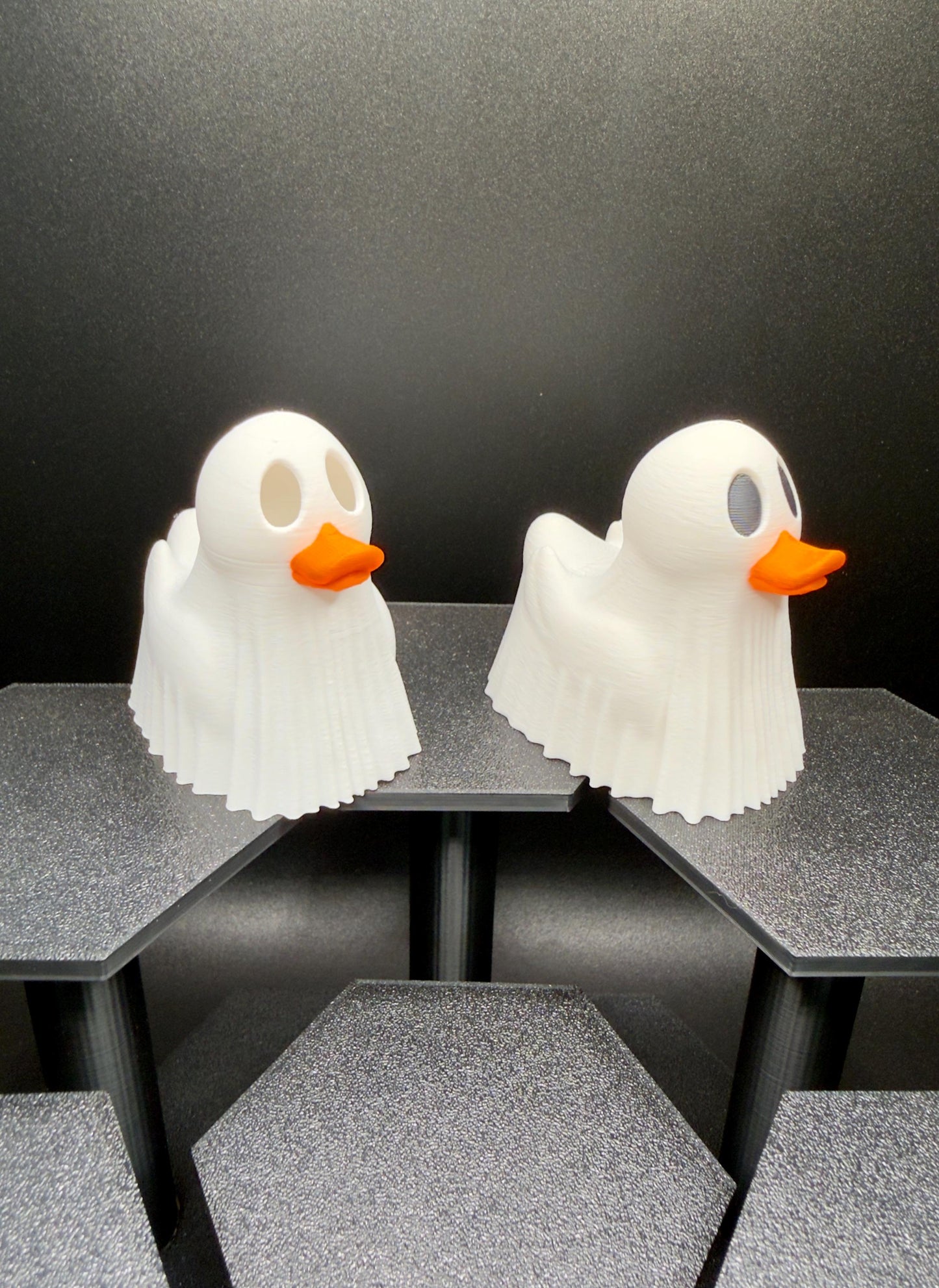 Ghost Duck Figurines | Hollow Ghost Duck w/ Tealight Option | Halloween Jeep Dashboard Duck | Spooky Desk & Shelf Decor