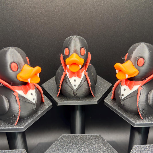 Vampire Duck Figurine | 3D Printed Halloween Decor | Gothic Jeep Dashboard Duck | Spooky Collectible Gift