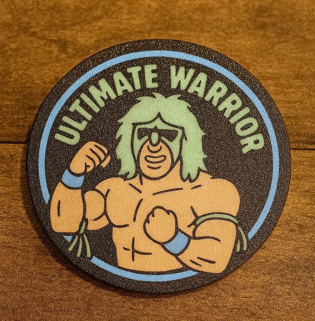 WWF Wrestler Coasters Set | Retro Wrestling Legends Drink Coasters | Hulk Hogan, Macho Man, Ultimate Warrior, Andre the Giant | 80s 90s Fan