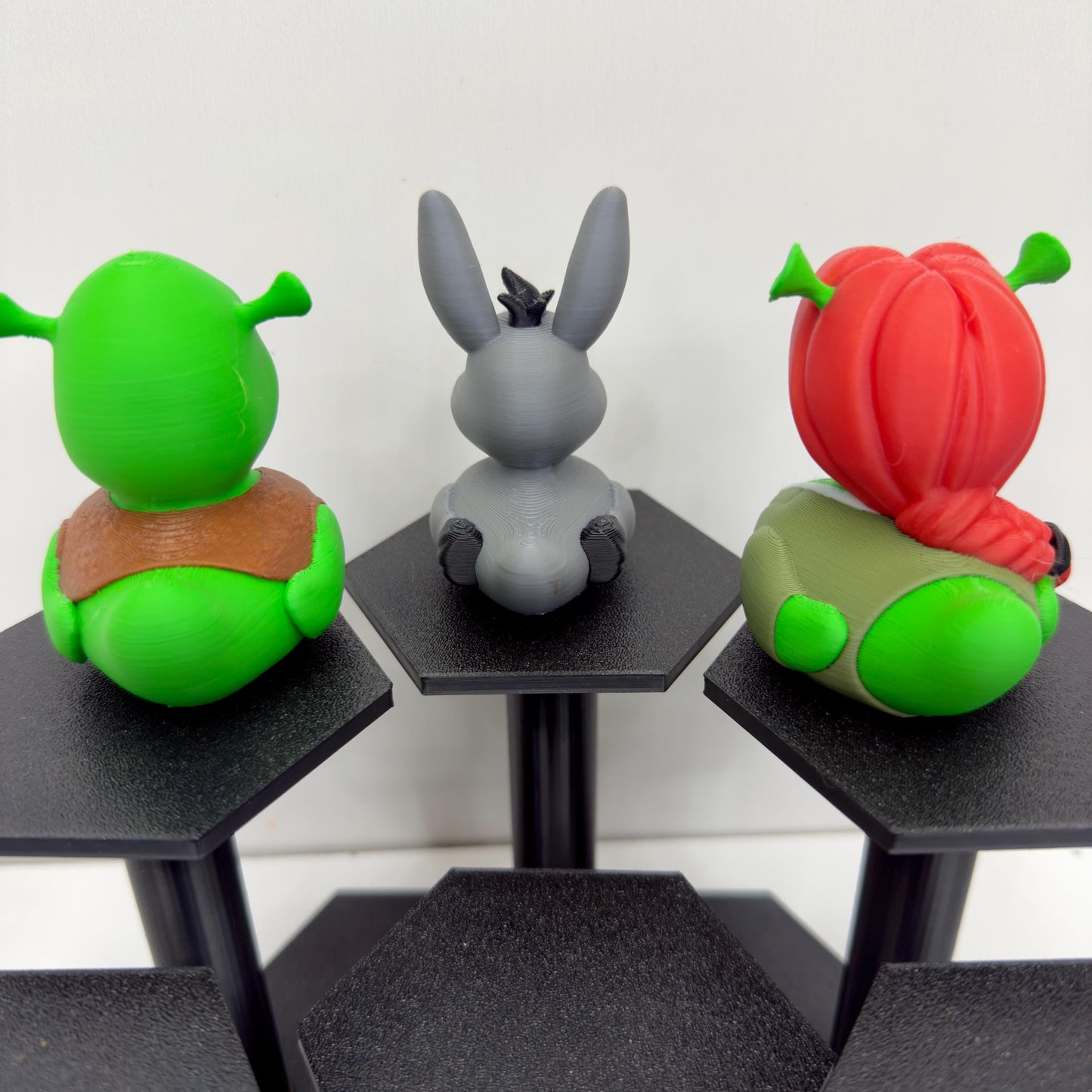 Shrek Duck Trio | Princess Fiona, Donkey & Shrek Inspired Ducks | Jeep Duck and Desk Decor | 3D Printed Fan Collectibles