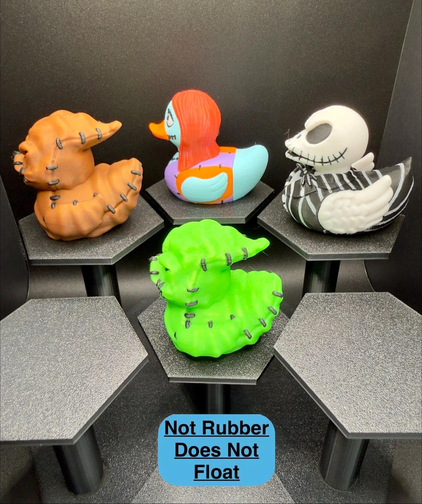 Nightmare Before Christmas Duck | Jack Skellington, Oogie Boogie, Sally, Glow in the Dark | Jeep Dashboard Duck | Spooky Halloween Decor