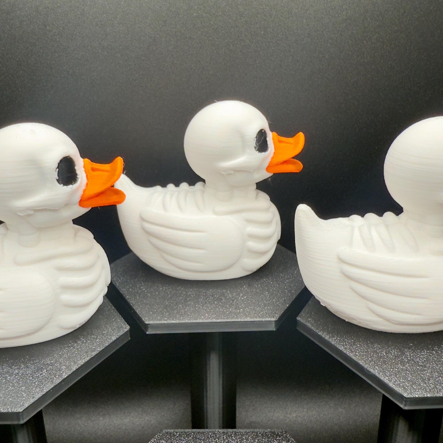Skeleton Duck Figurine: 3D Printed Halloween Jeep Dashboard Duck Decor