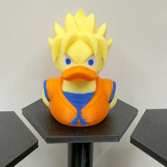 Super Saiyan Duck Figurine: DBZ Anime Collectible, Jeep Duck