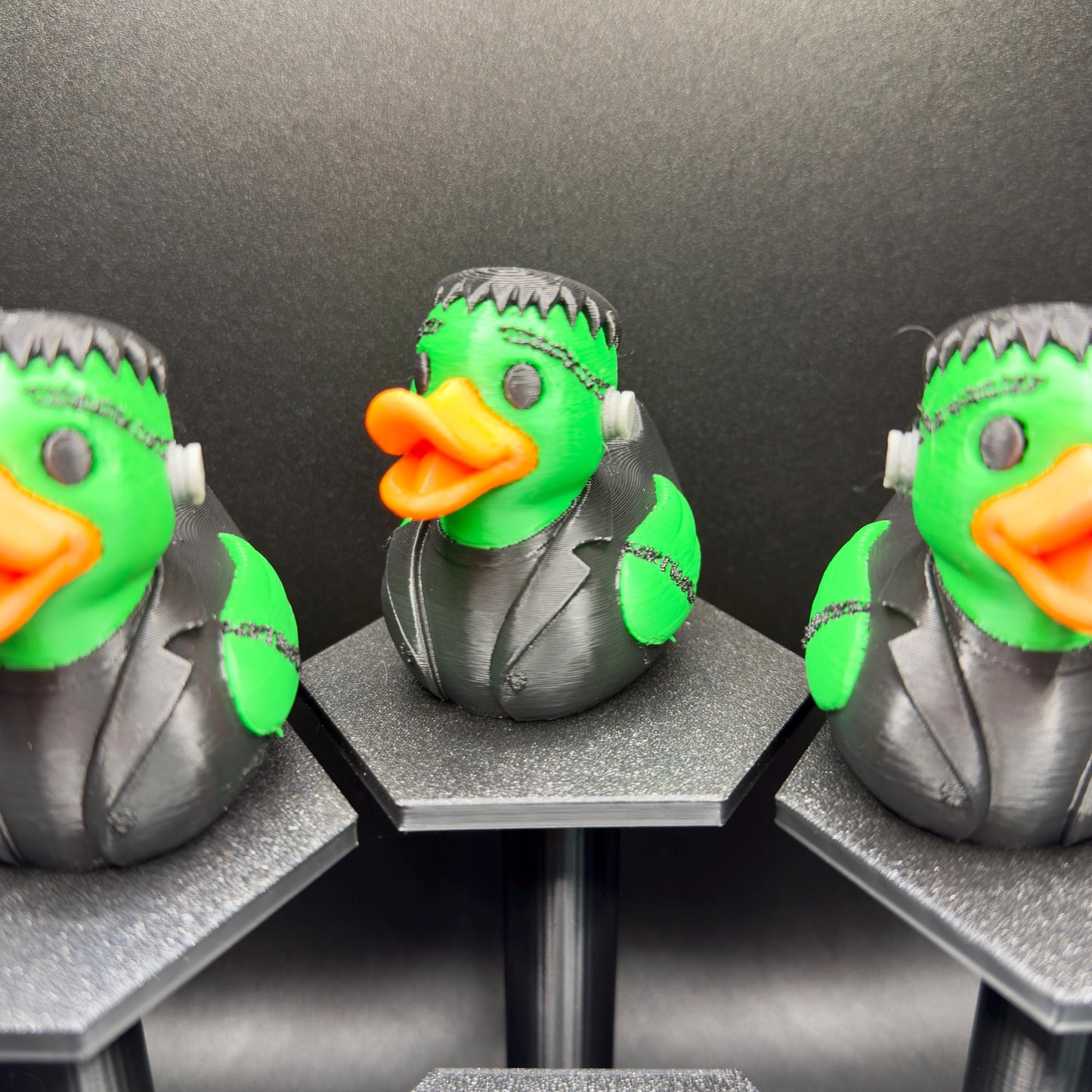Frankenstein Duck Figurine: 3D Printed Halloween Jeep Dashboard Duck Decor