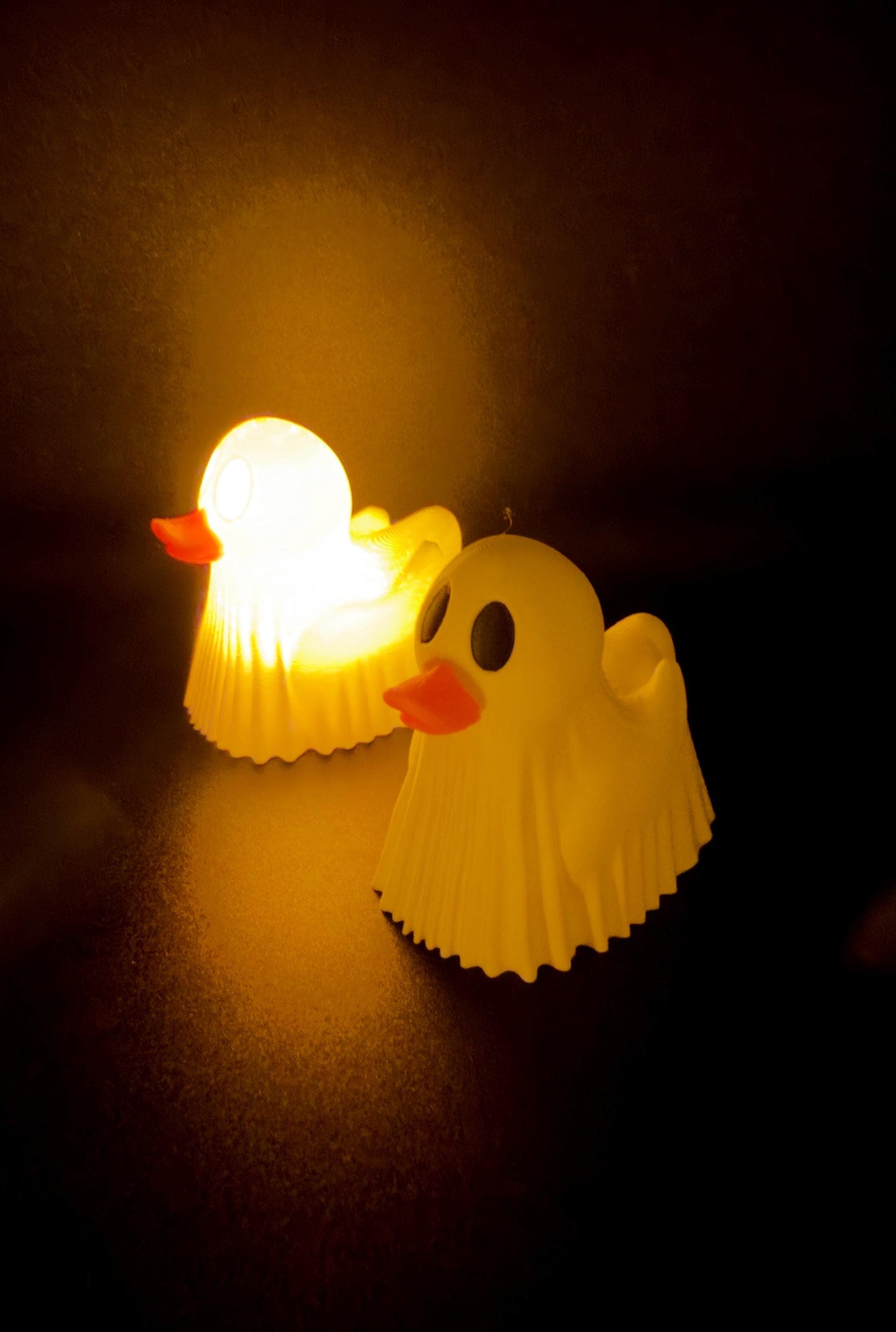 Ghost Duck Figurines | Hollow Ghost Duck w/ Tealight Option | Halloween Jeep Dashboard Duck | Spooky Desk & Shelf Decor