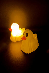 Ghost Duck Figurines | Hollow Ghost Duck w/ Tealight Option | Halloween Jeep Dashboard Duck | Spooky Desk & Shelf Decor