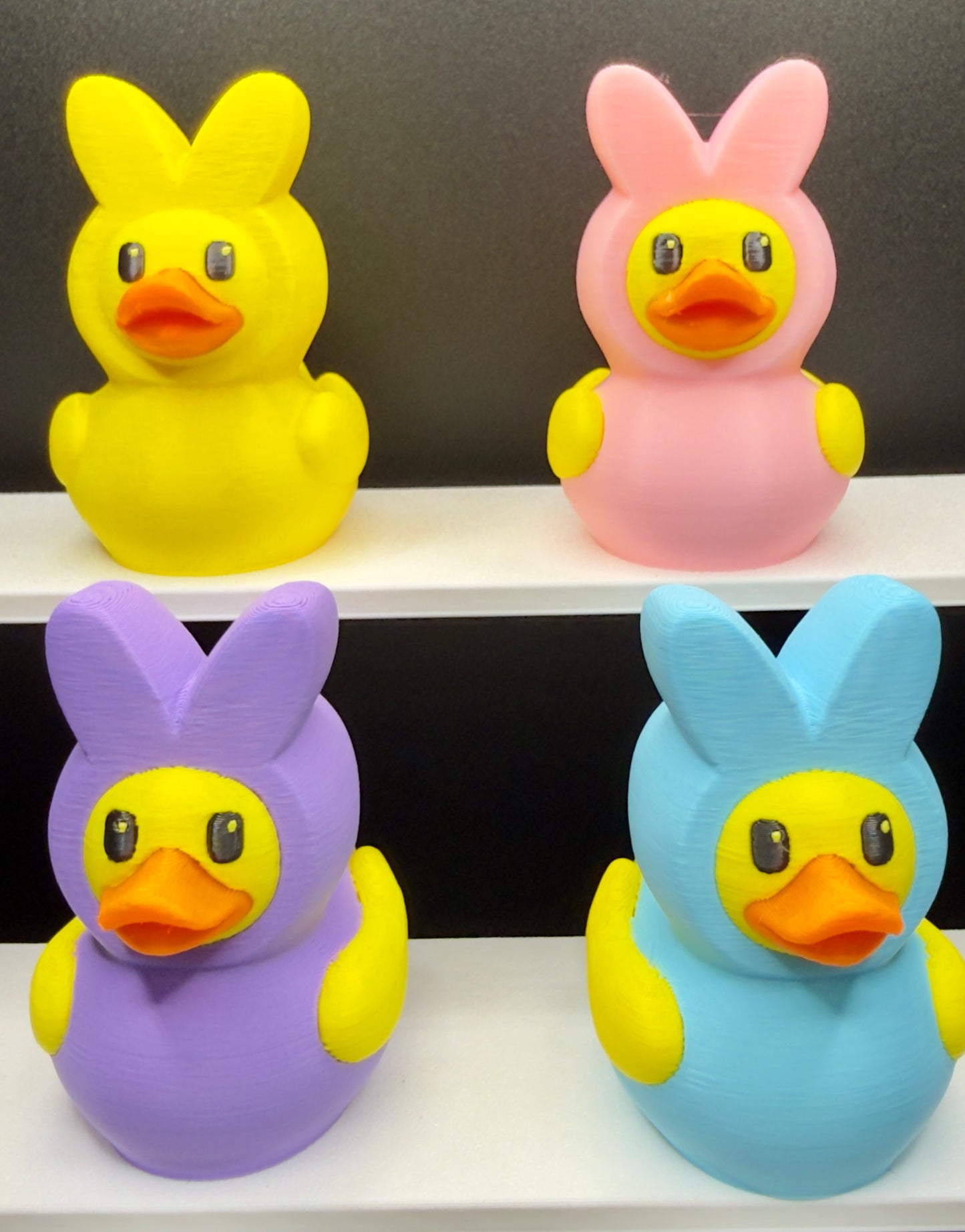 Peeps-Inspired Marshmallow Bunny Easter Ducks | Jeep Dashboard & Cruise Ducks | Unique 3D Printed Spring Decor