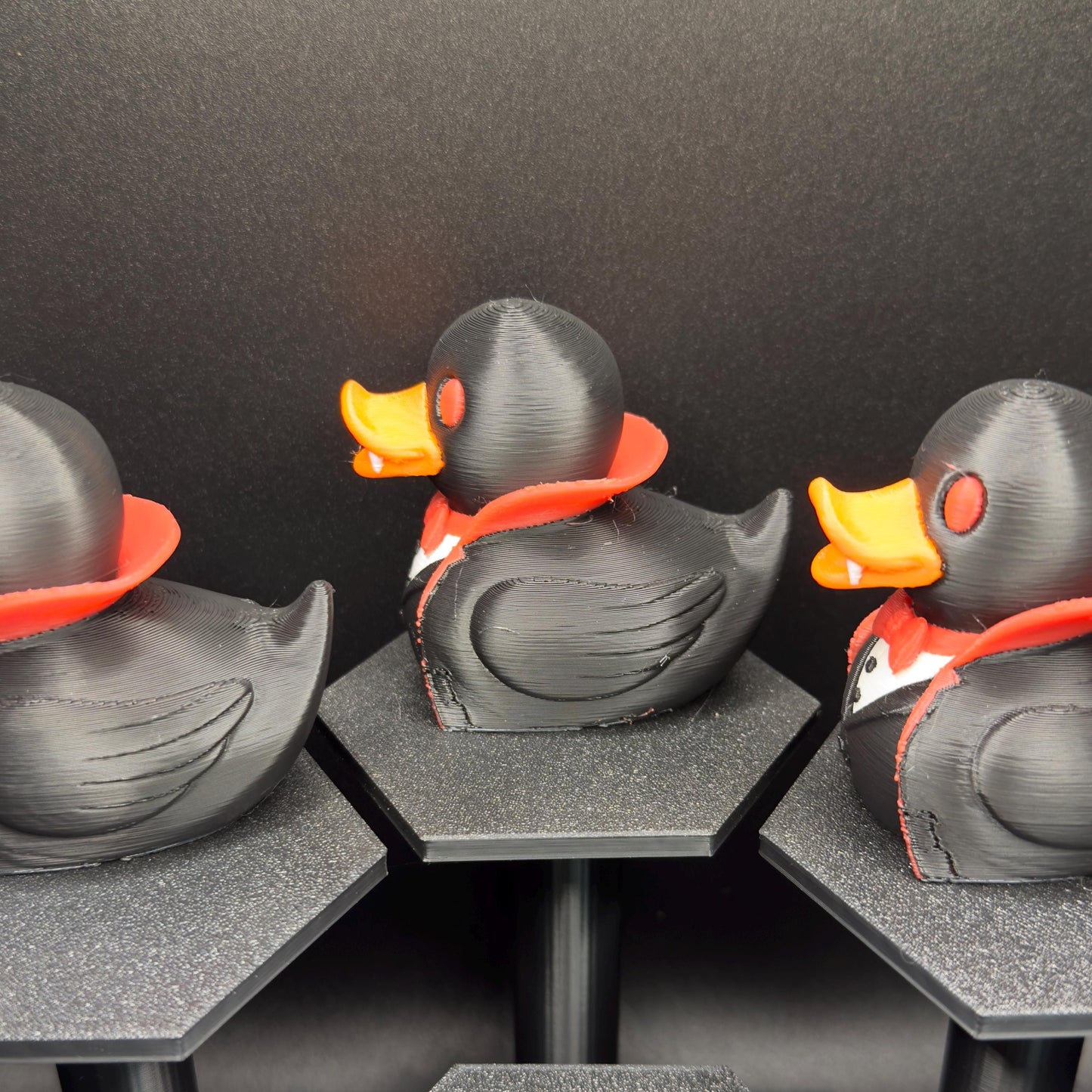 Vampire Duck Figurine | 3D Printed Halloween Decor | Gothic Jeep Dashboard Duck | Spooky Collectible Gift