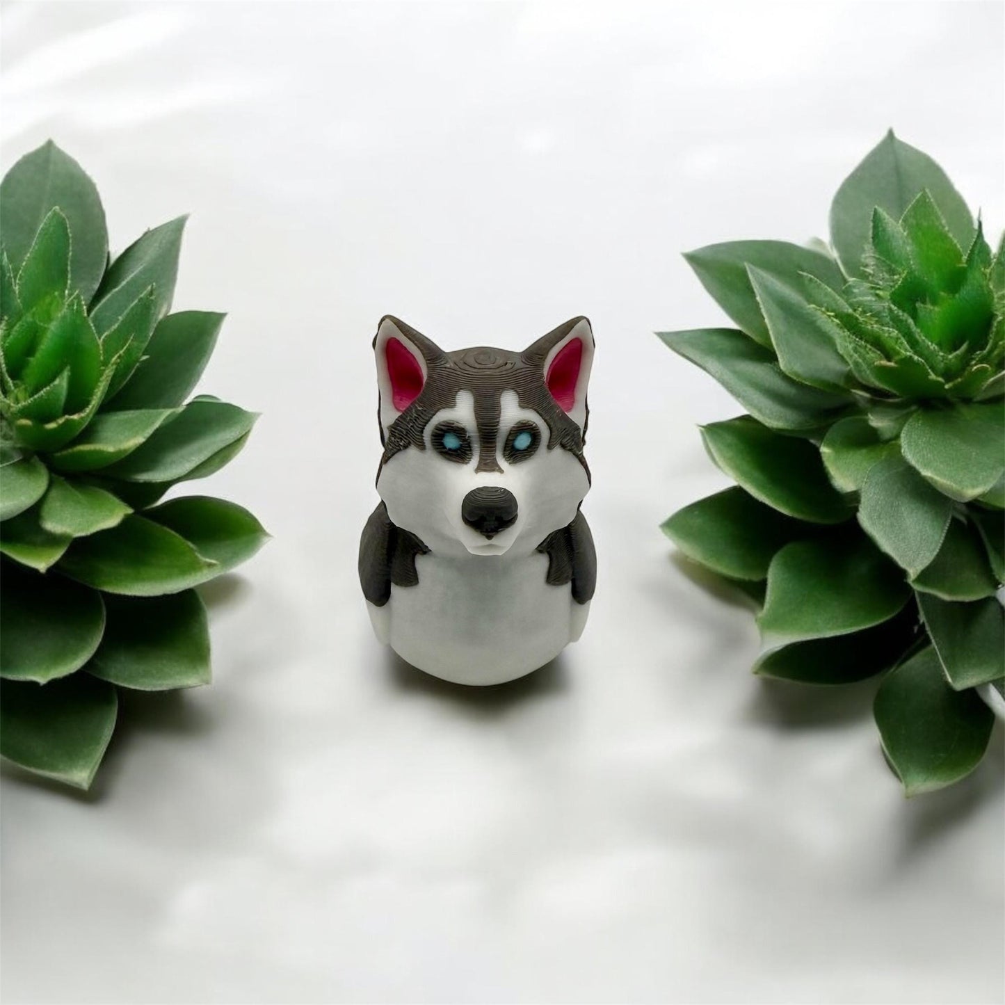 Husky Dog Duck | Gray, Black, or Red With Blue or Brown Eyes | 3D Printed Jeep Dashboard Decor | Cruise Cabin Gift For Dog Lovers