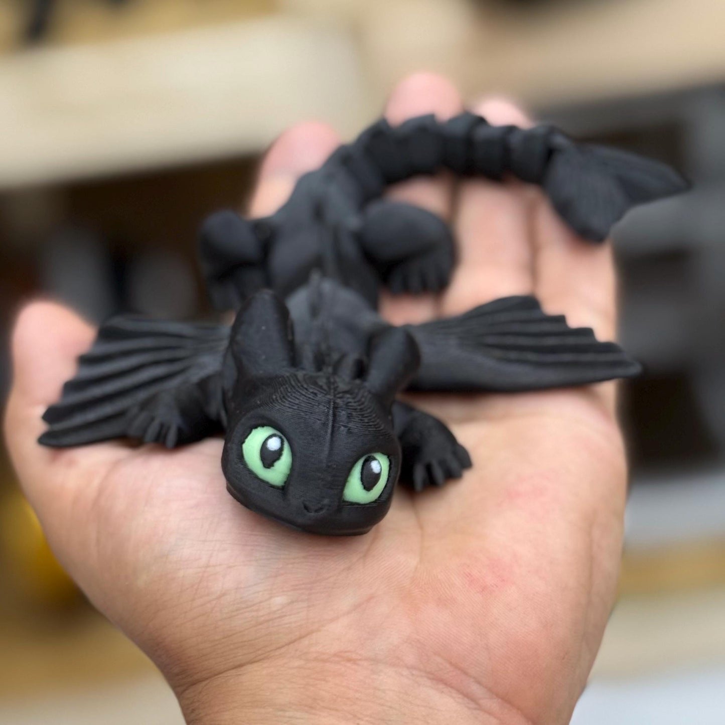 Articulated Night & Light Fury Dragons | Flexible 3D Printed Fidget & Decor