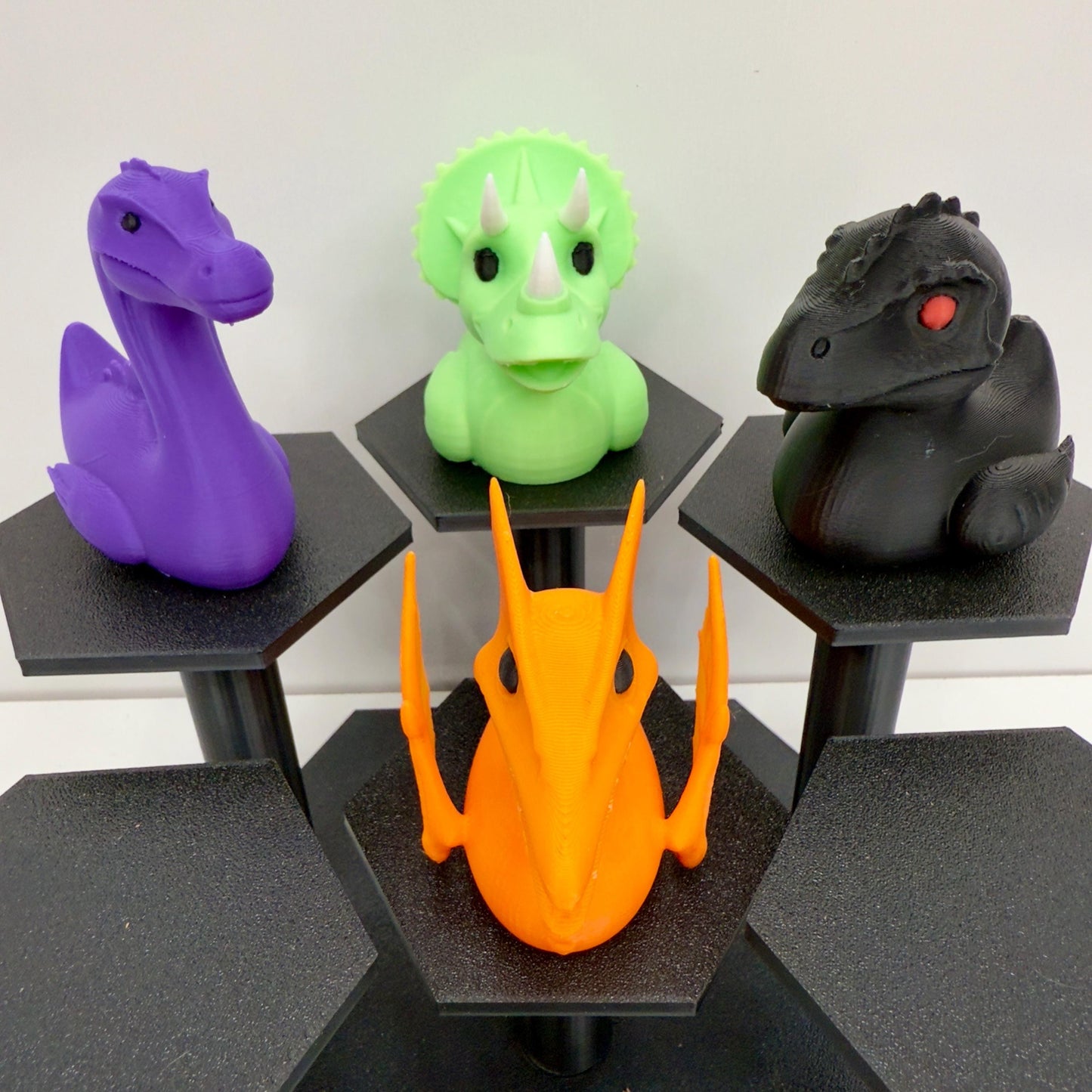 Dinosaur Duck Figurines | T-Rex, Triceratops, Pterodactyl, Brontosaurus | Jeep Dashboard Duck | Cute Dino Desk Decor | Gift For Dino Lover