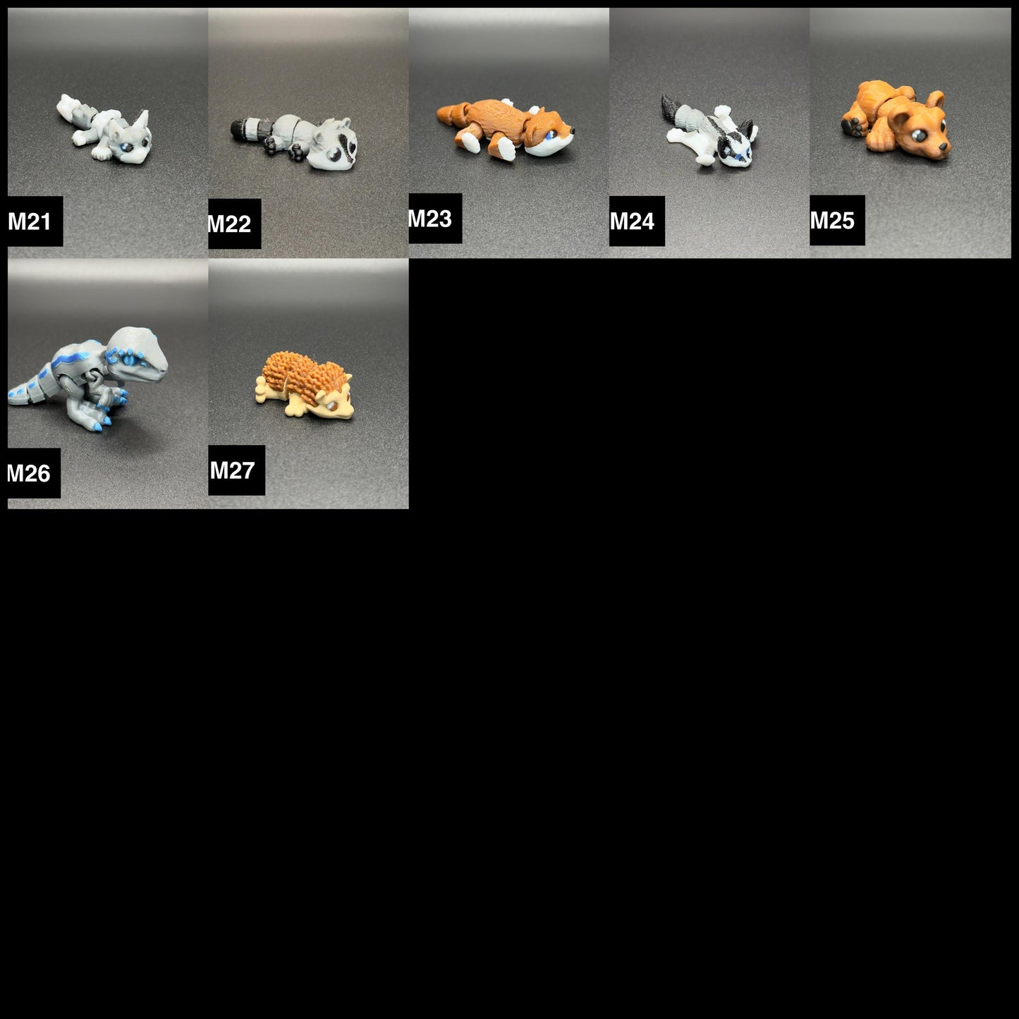 Mini Fidget Animals | 3D Printed Sensory Toys | Articulated Desk Pets | ADHD Fidget Toy | Pocket Stress Relief | Stocking Stuffers