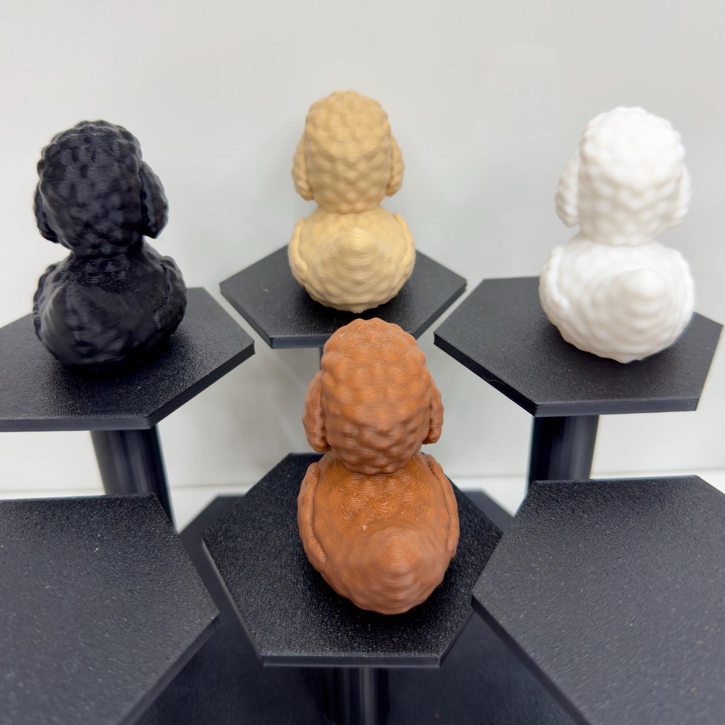 Doodle Dog Duck | Golden, Black, White, or Brown | Jeep Dashboard Duck | 3D Printed Gift | Cute Desk Dog Decor