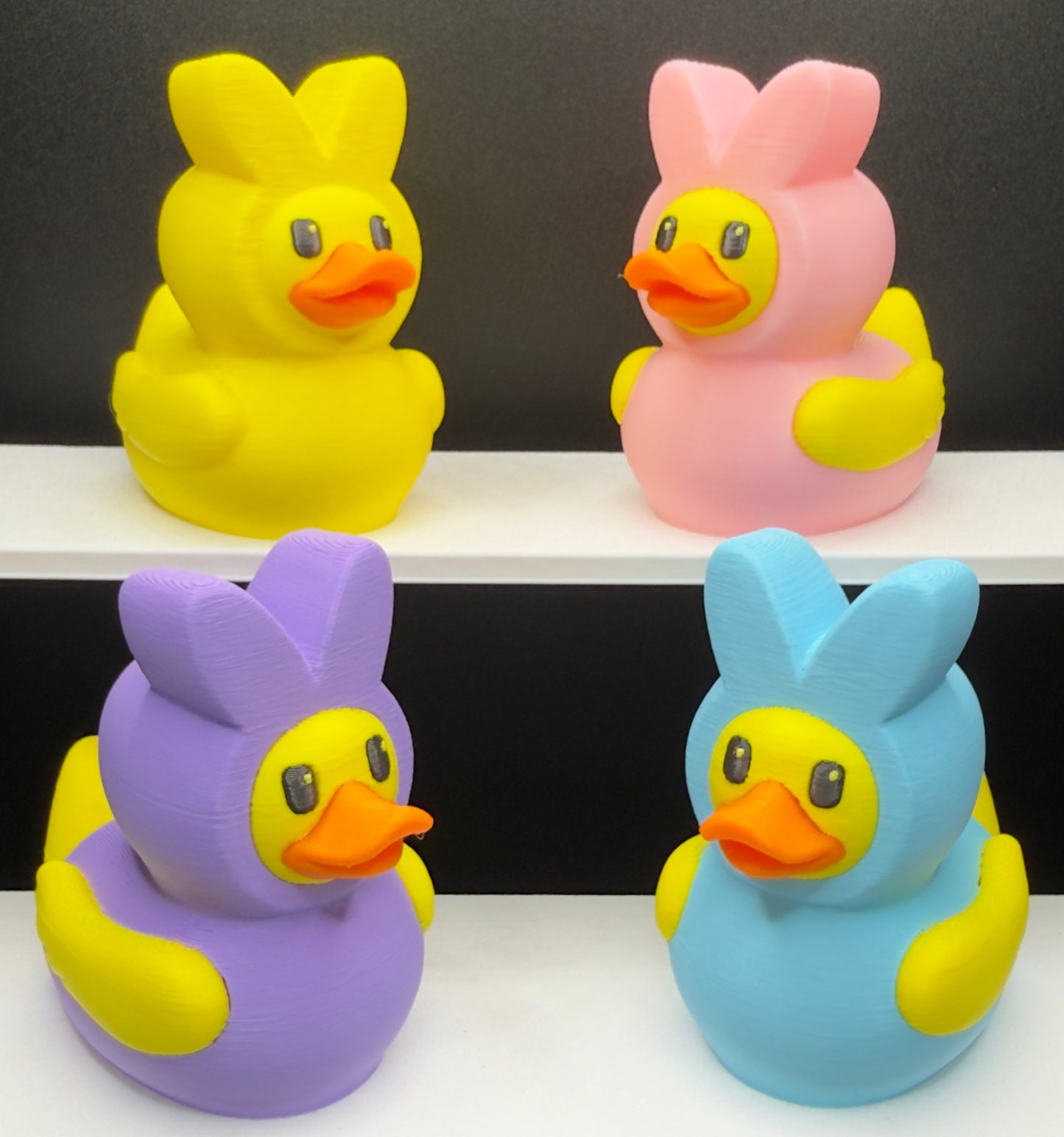 Peeps-Inspired Marshmallow Bunny Easter Ducks | Jeep Dashboard & Cruise Ducks | Unique 3D Printed Spring Decor