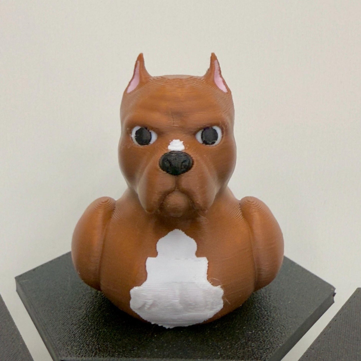 Pitbull Dog Duck | 3D Printed Pitbull Figure in White, Gray, or Brown | Jeep Dashboard Duck | Desk, Home, Cruise Decor | Unique Pet Gift