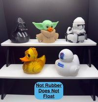 Star Wars ducks with Grogu, Vader, and droids